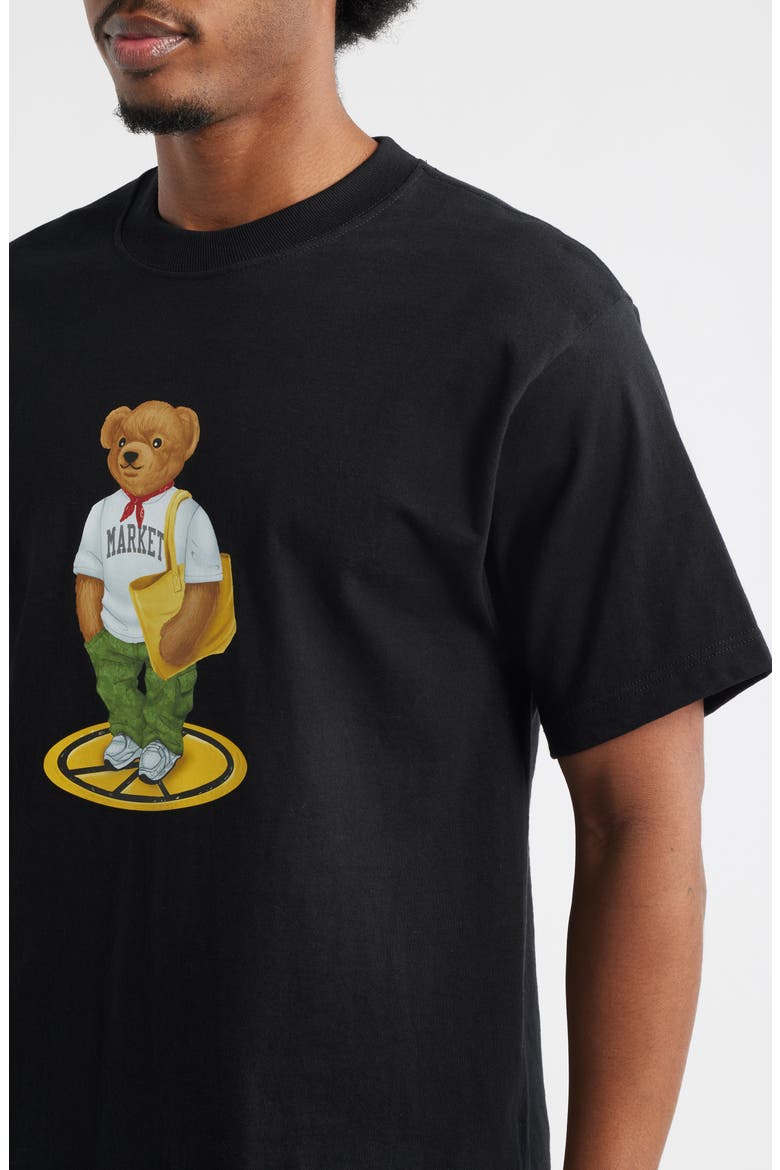 Stand for Peace Bear Graphic T-Shirt, Alternate, color, BLACK