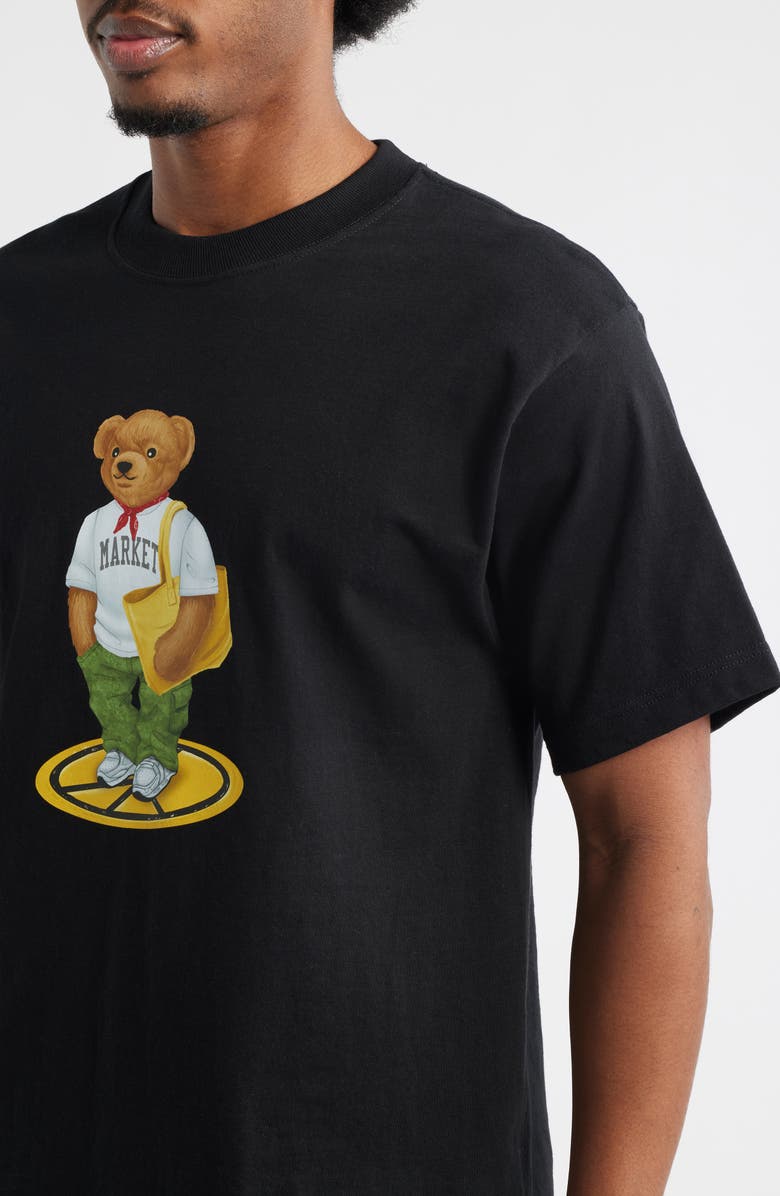 MARKET Stand for Peace Bear Graphic T-Shirt, Alternate, color, Black
