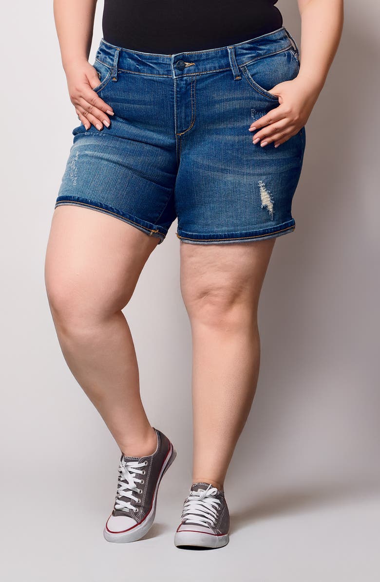 SLINK Jeans Denim Shorts, Main, color, Lucy