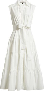 KOBI HALPERIN Bea Sleeveless Cotton Blend Shirtdress
