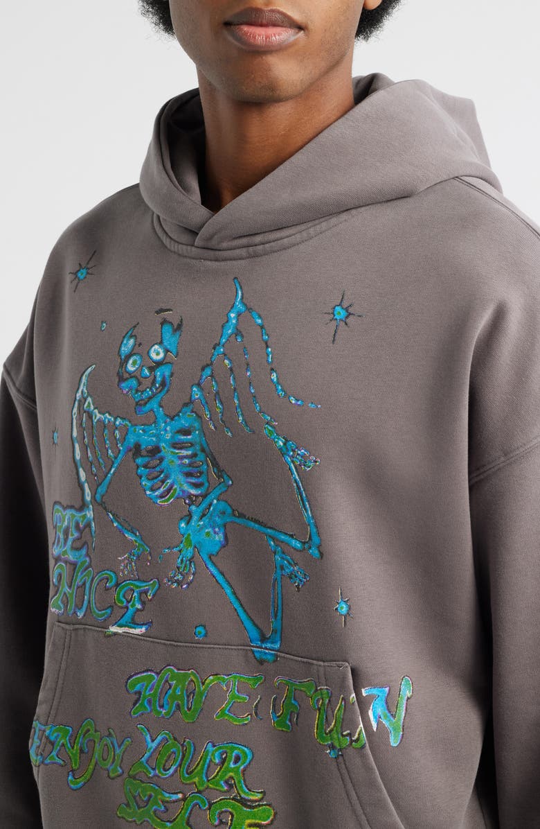 JUNGLES Enjoy Yourself Fleece Hoodie, Alternate, color, Grey