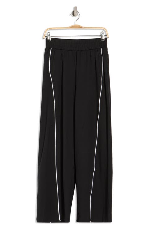 Luxe Contrast Piping Wide Leg Pants
