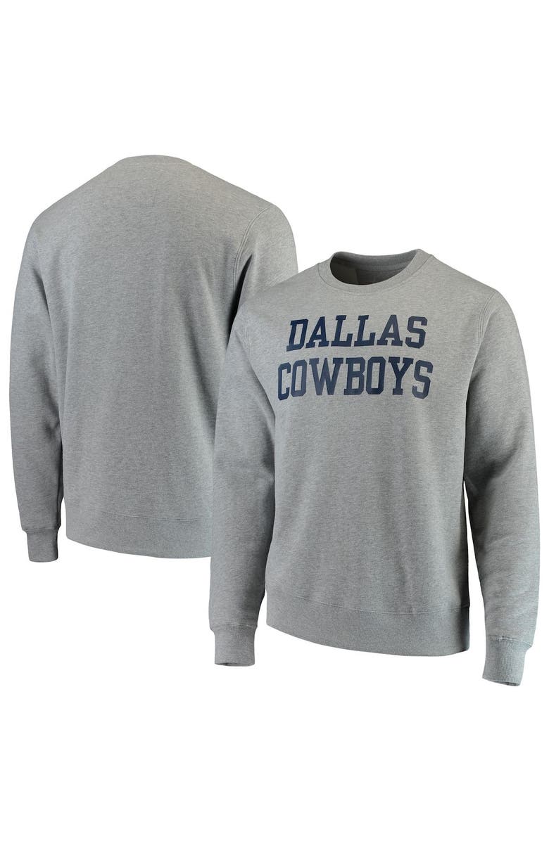 NFL Men's Heathered Gray Dallas Cowboys Coaches Crew Sweatshirt, Main, color, 