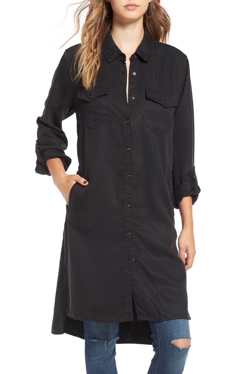 BLANKNYC Woven Shirtdress, Main, color, 