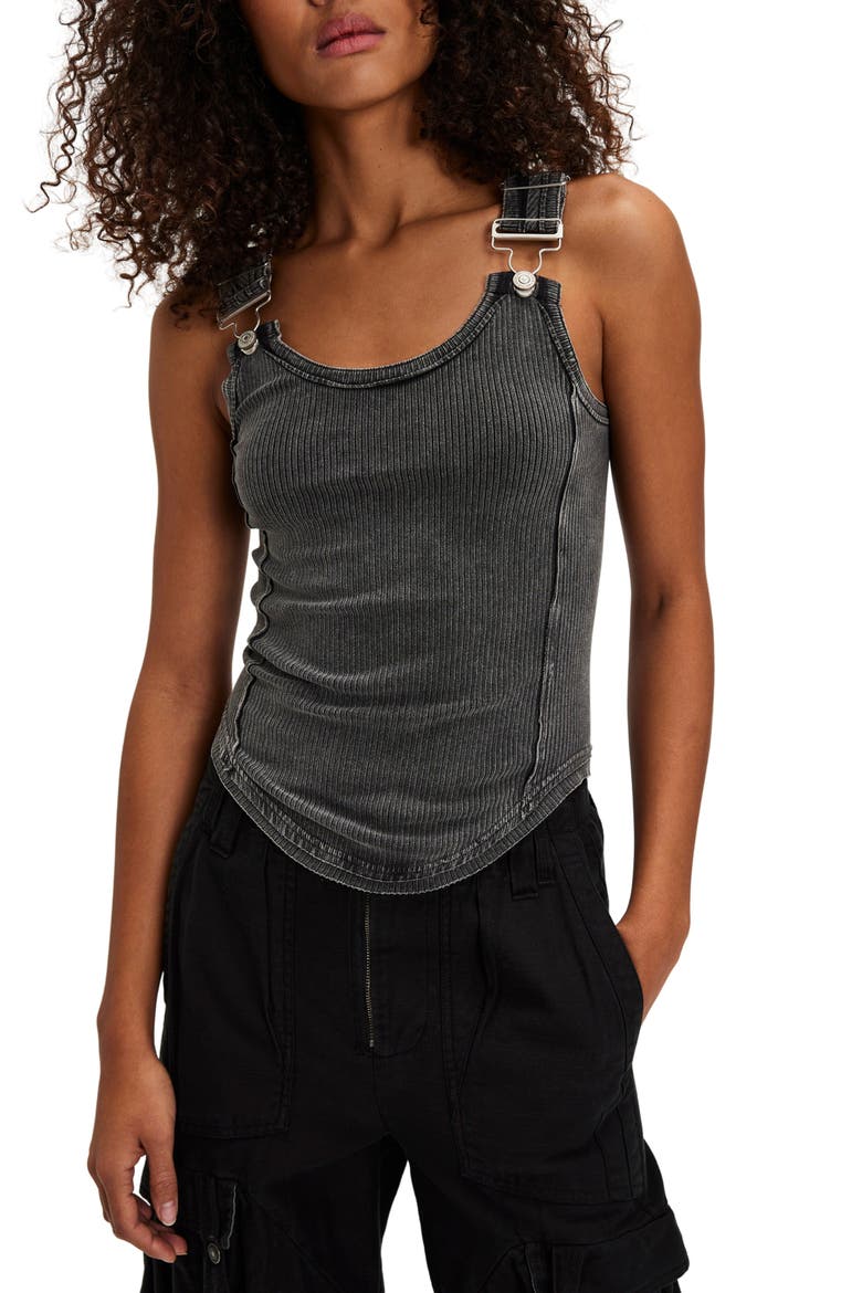 Jamie Buckle Tank, Main, color, BLACK