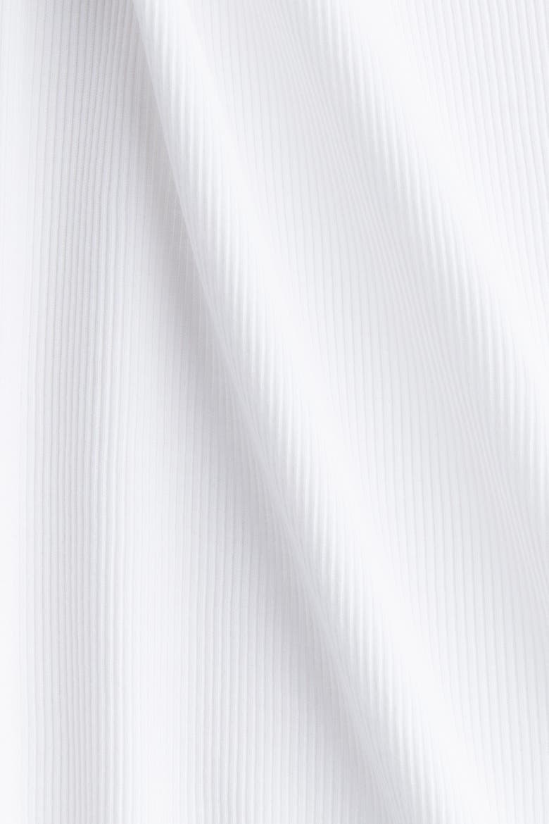 Ribbed Silk-blend Vest Top, Alternate, color, White