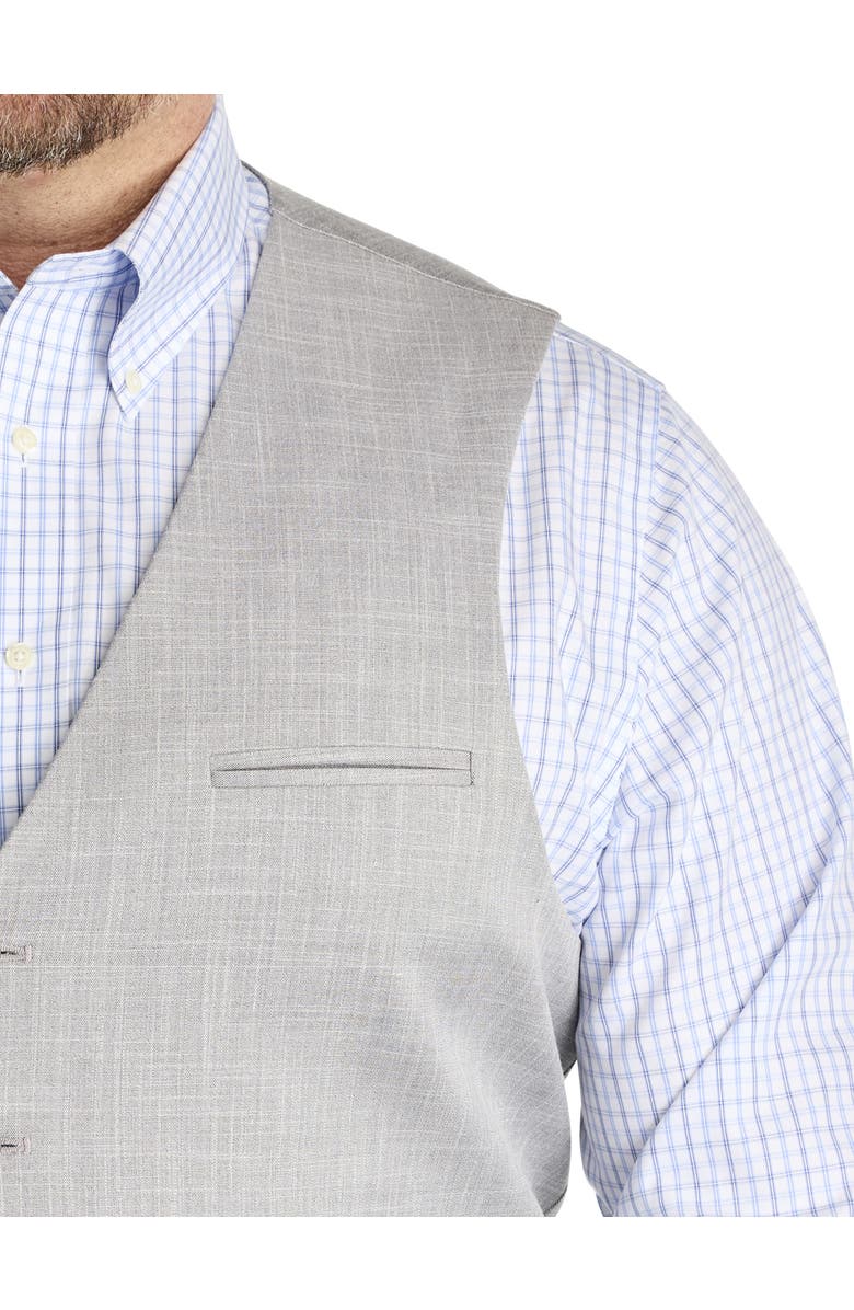 Oak Hill by DXL Big & Tall Textured Vest, Alternate, color, Grey