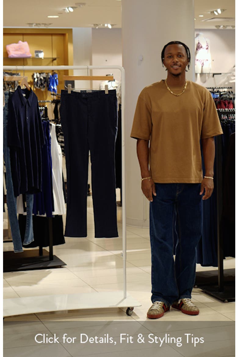 Fabio IDX Flat Front Modern Fit Cotton Blend Chinos video