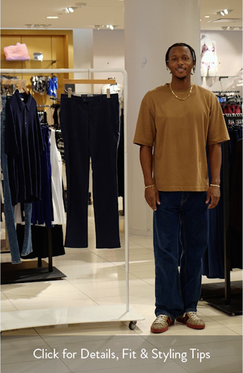 Fabio IDX Flat Front Modern Fit Cotton Blend Chinos, sales video thumbnail