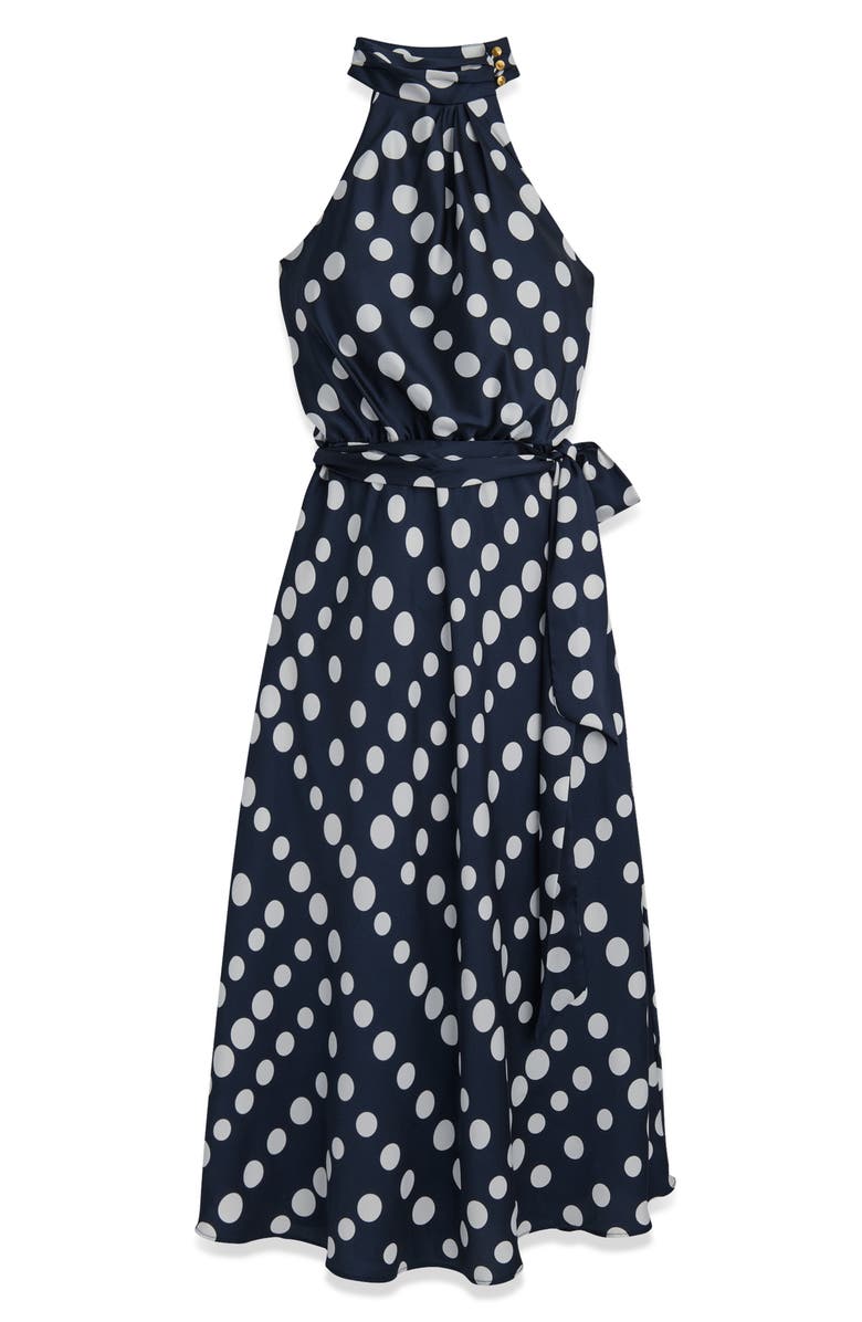 Donna Karan New York Polka Dot Midi Dress, Alternate, color, 