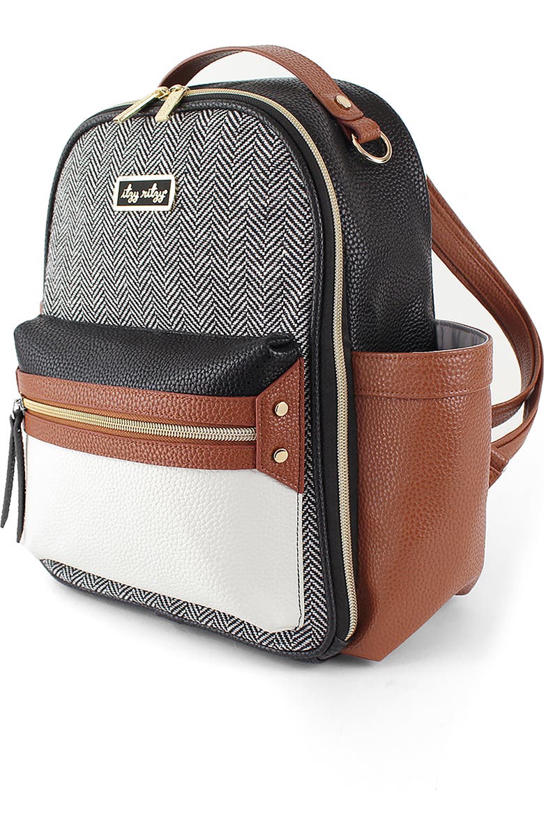 Itzy Ritzy Mixed Media Mini Diaper Backpack, Alternate, color,