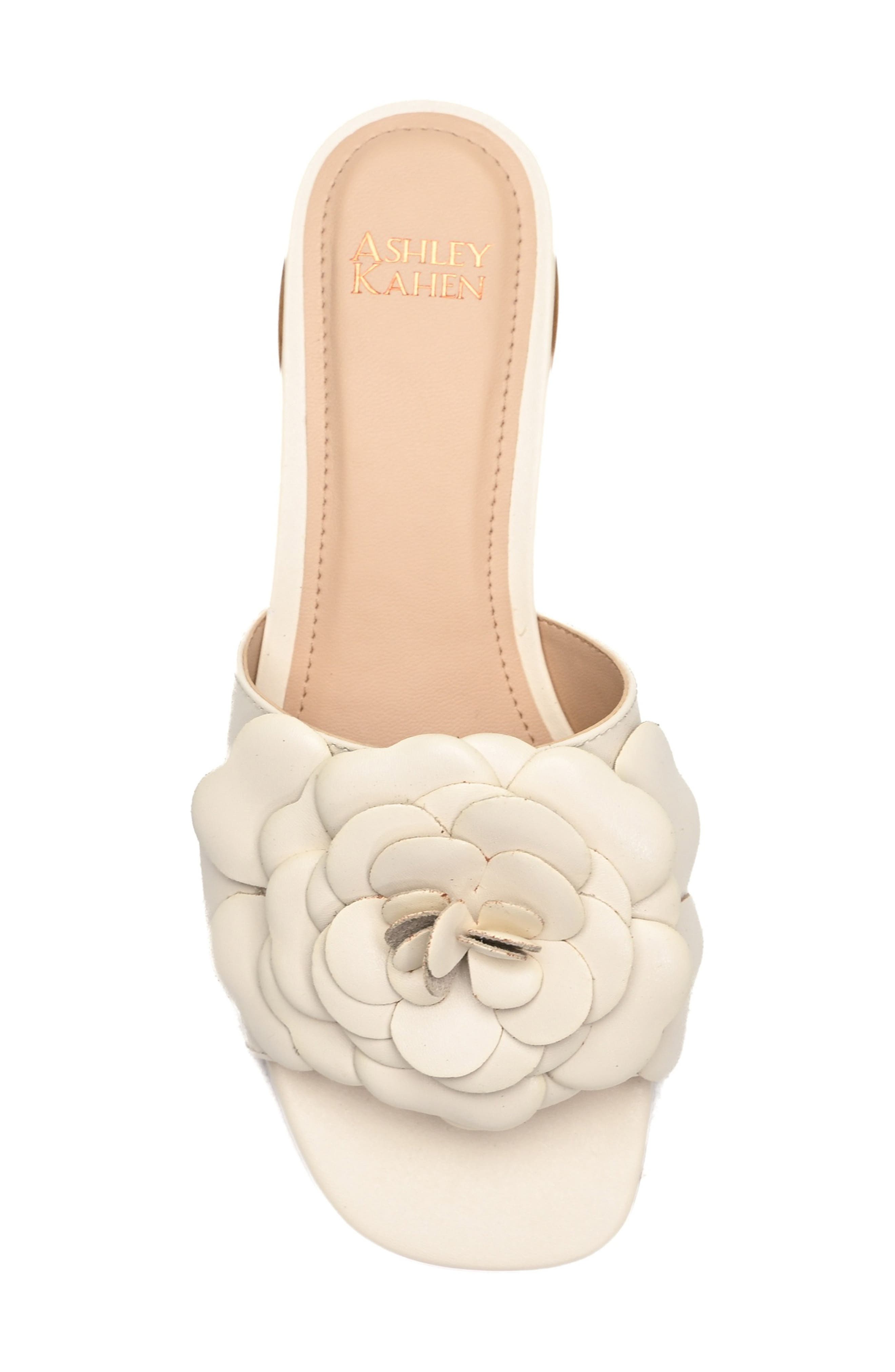 Rose Floral Slide Sandal, Alternate, color, BEIGE