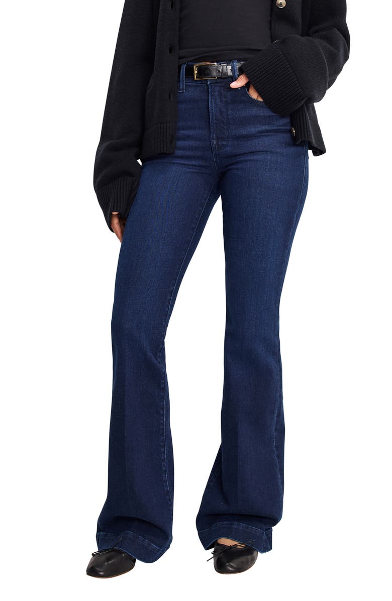 Good American Good Legs High Waist Flare Jeans, Main, color, Indigo1150