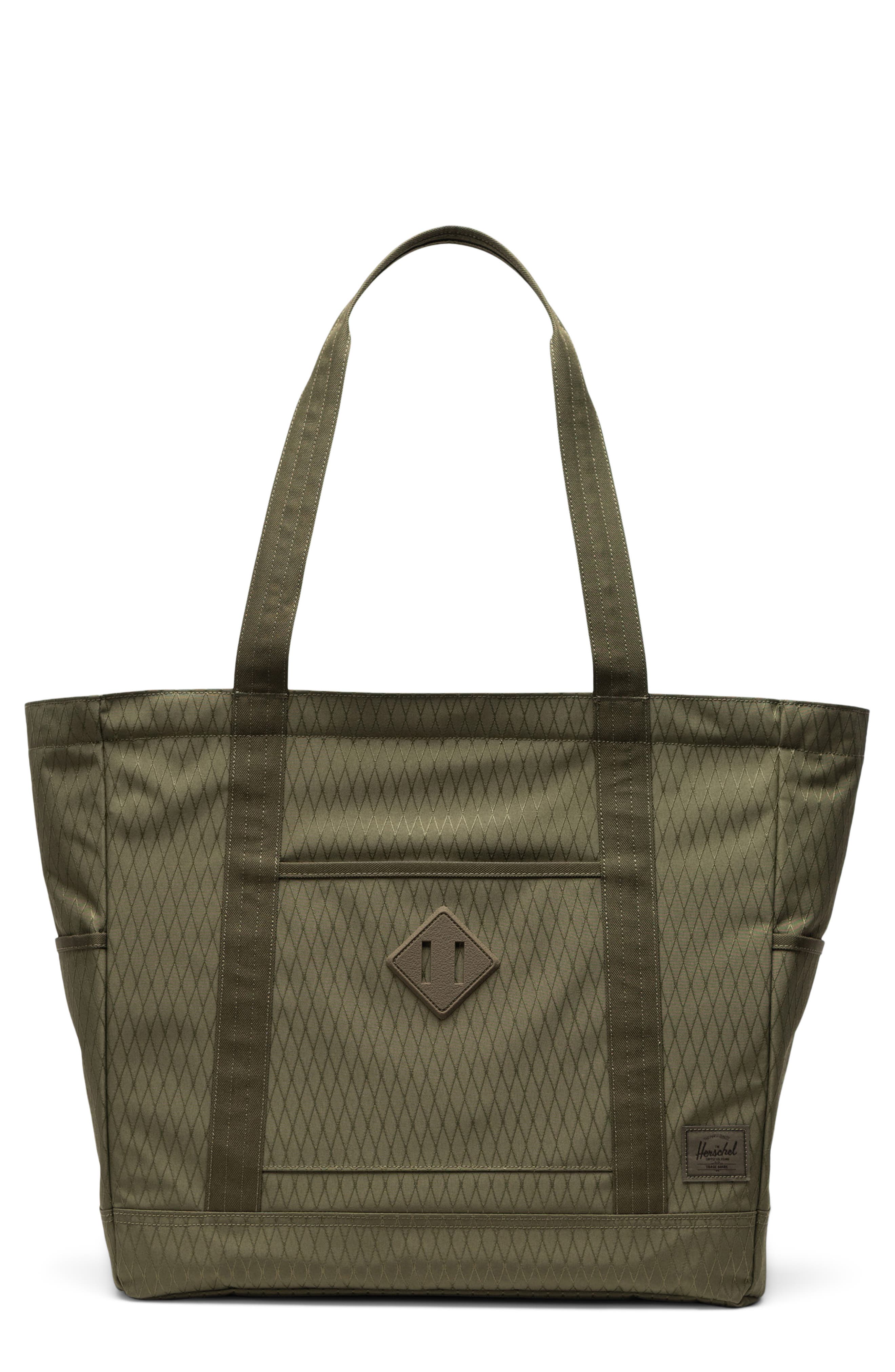 Herschel Supply Co. Heritage Tote, Main, color, Ivy Green Diamond