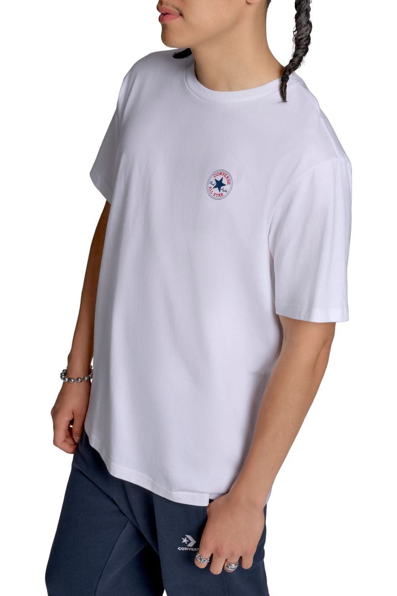 Chuck Taylor All Star Red Patch T-Shirt, Alternate, color, WHITE 10A