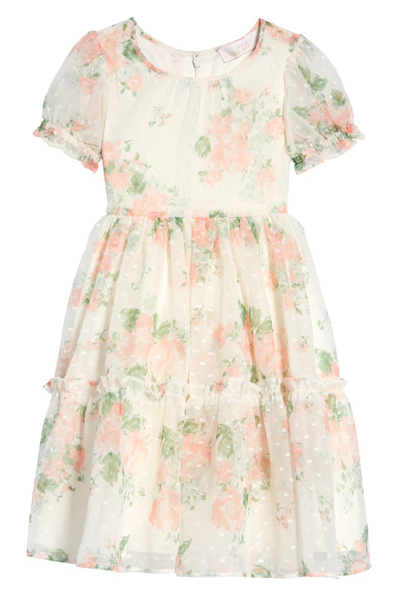 Floral Dress, Main, color, IVORY FALL BOUQUET