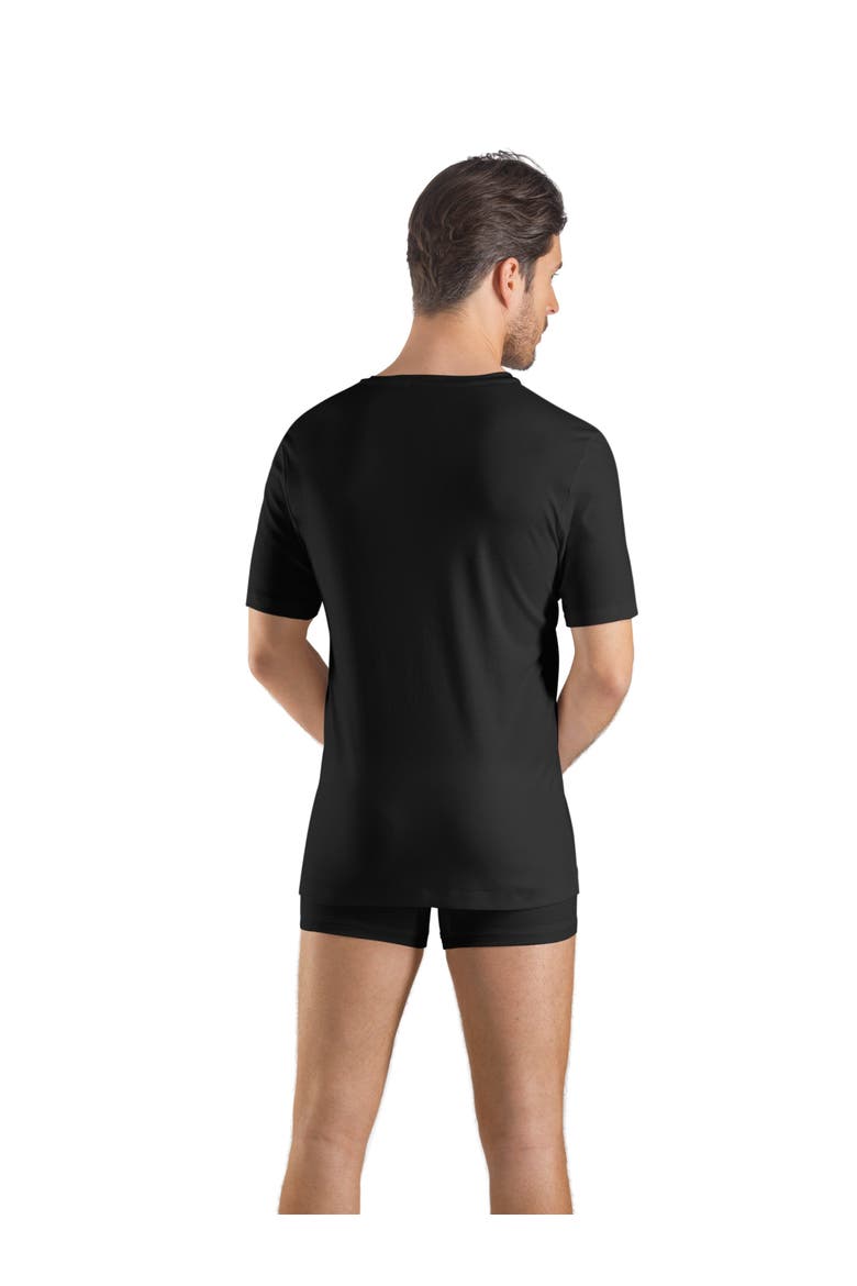 Sea Island Cotton Cotton V-Neck T-Shirt, Alternate, color, Black