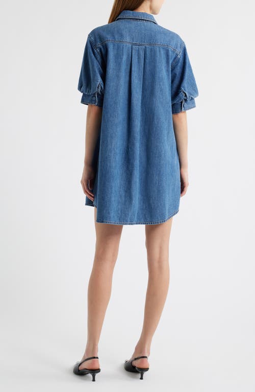 Frame Womens Antonia Play Short-sleeve Denim Midi Dress