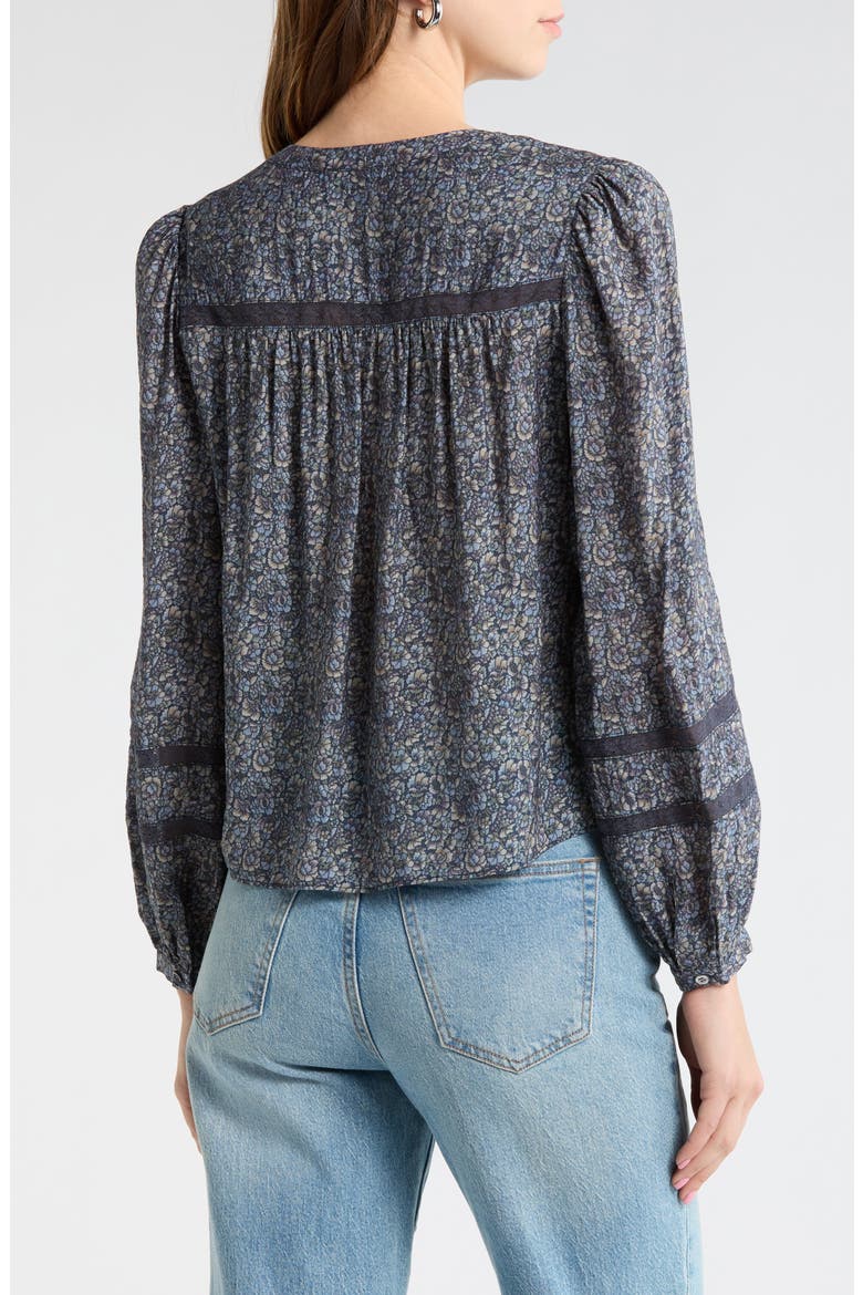 Calgary Print Top, Alternate, color, NAVY MULTI