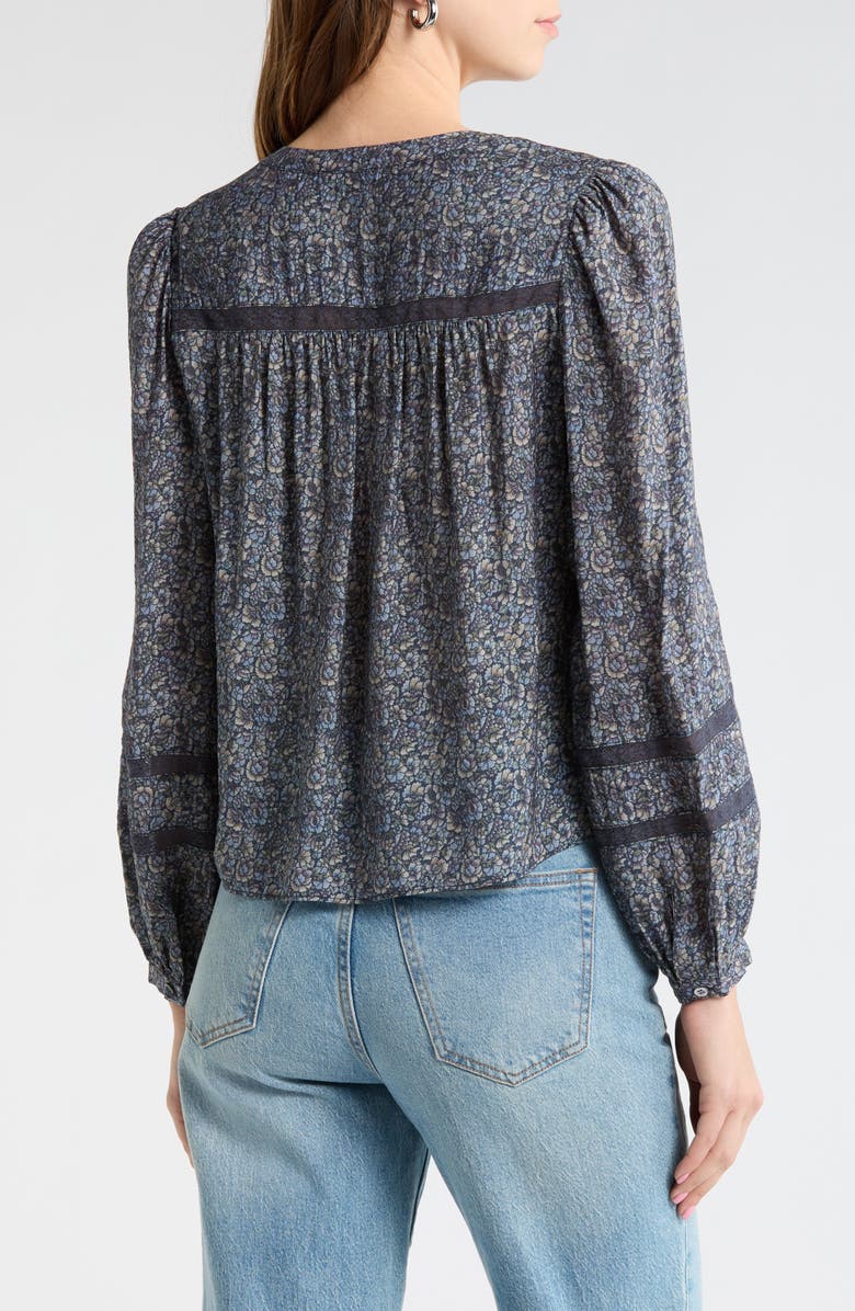 PAIGE Calgary Print Top, Alternate, color, Navy Multi