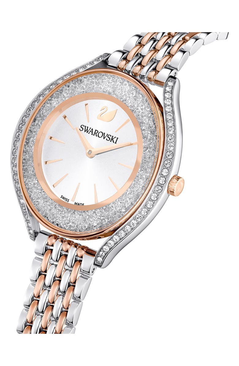 Swarovski Aura Bracelet Watch, Alternate, color, Rose Gold