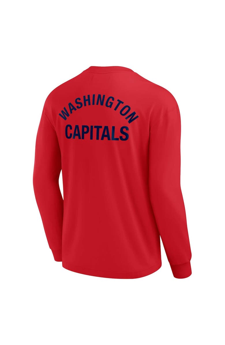 Fanatics Signature Unisex Fanatics Signature Red Washington Capitals Elements Super Soft Long Sleeve T-Shirt, Alternate, color, Red