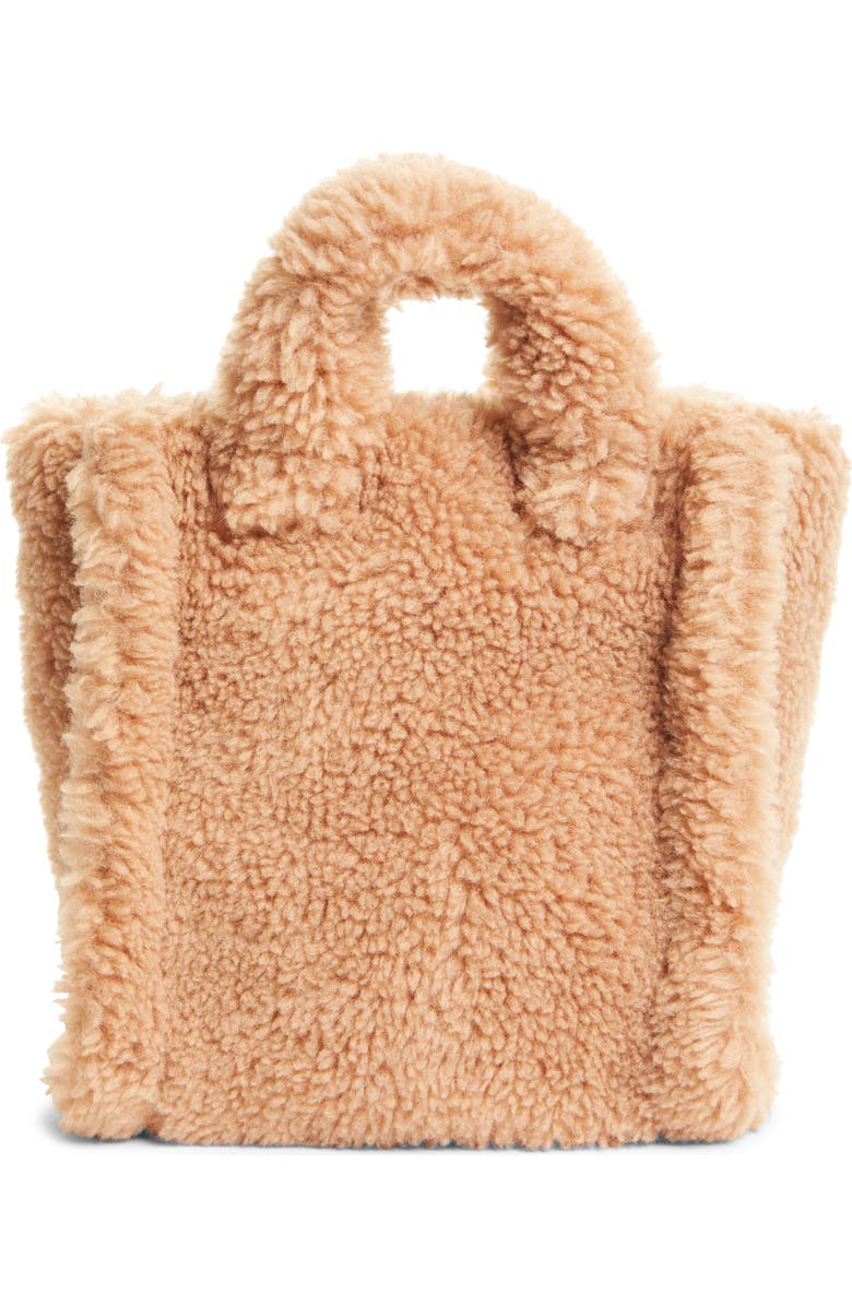 Stand Studio Mini Lizzie Teddy Faux Shearling Tote, Alternate, color,
