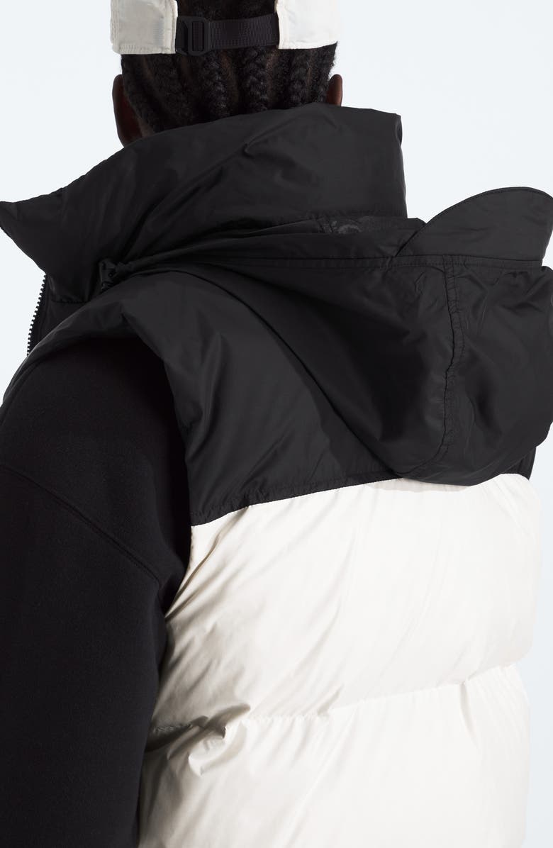 The North Face 1996 Retro Nuptse Water Resistant Down Puffer Vest, Alternate, color, White Dune/ Tnf Black R