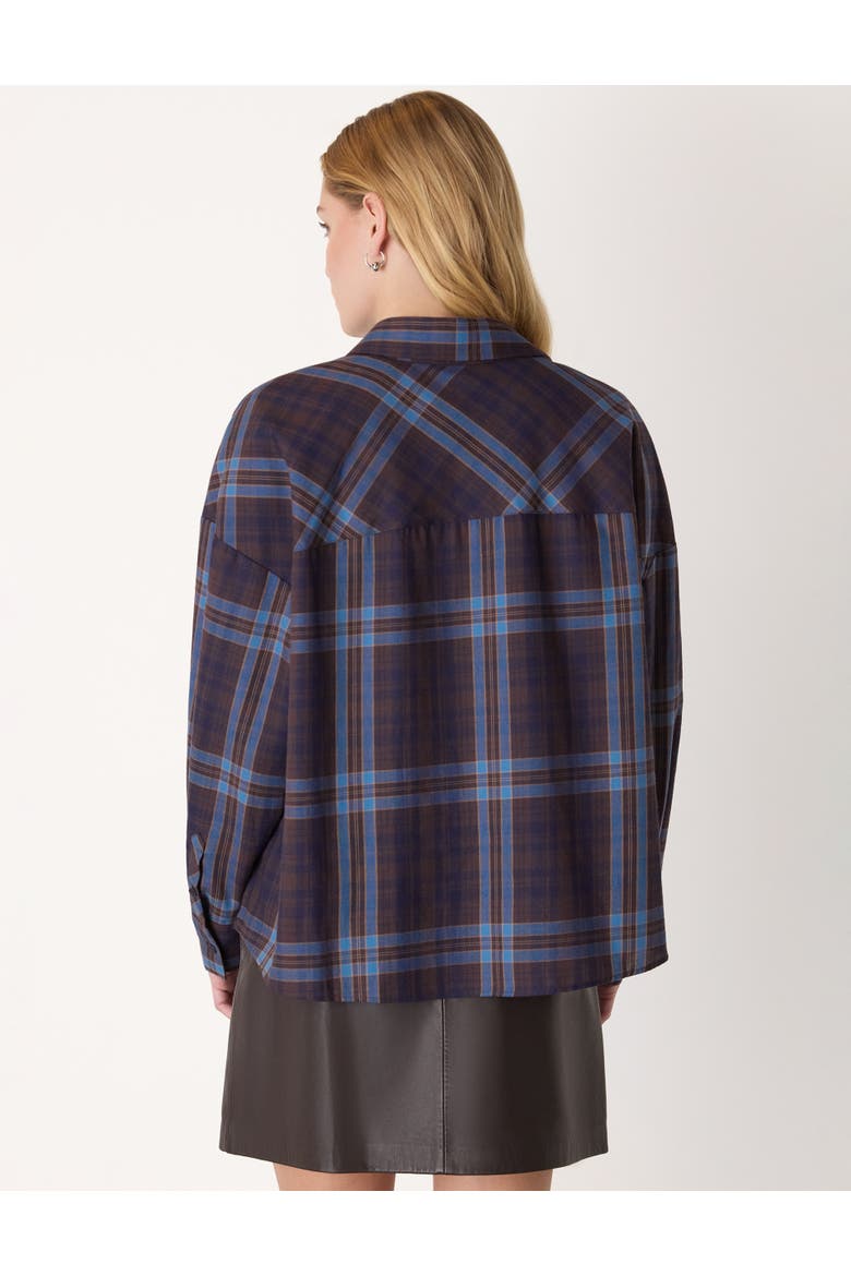 Checked Brushed Cotton Shirt, Alternate, color, Blue/Multi