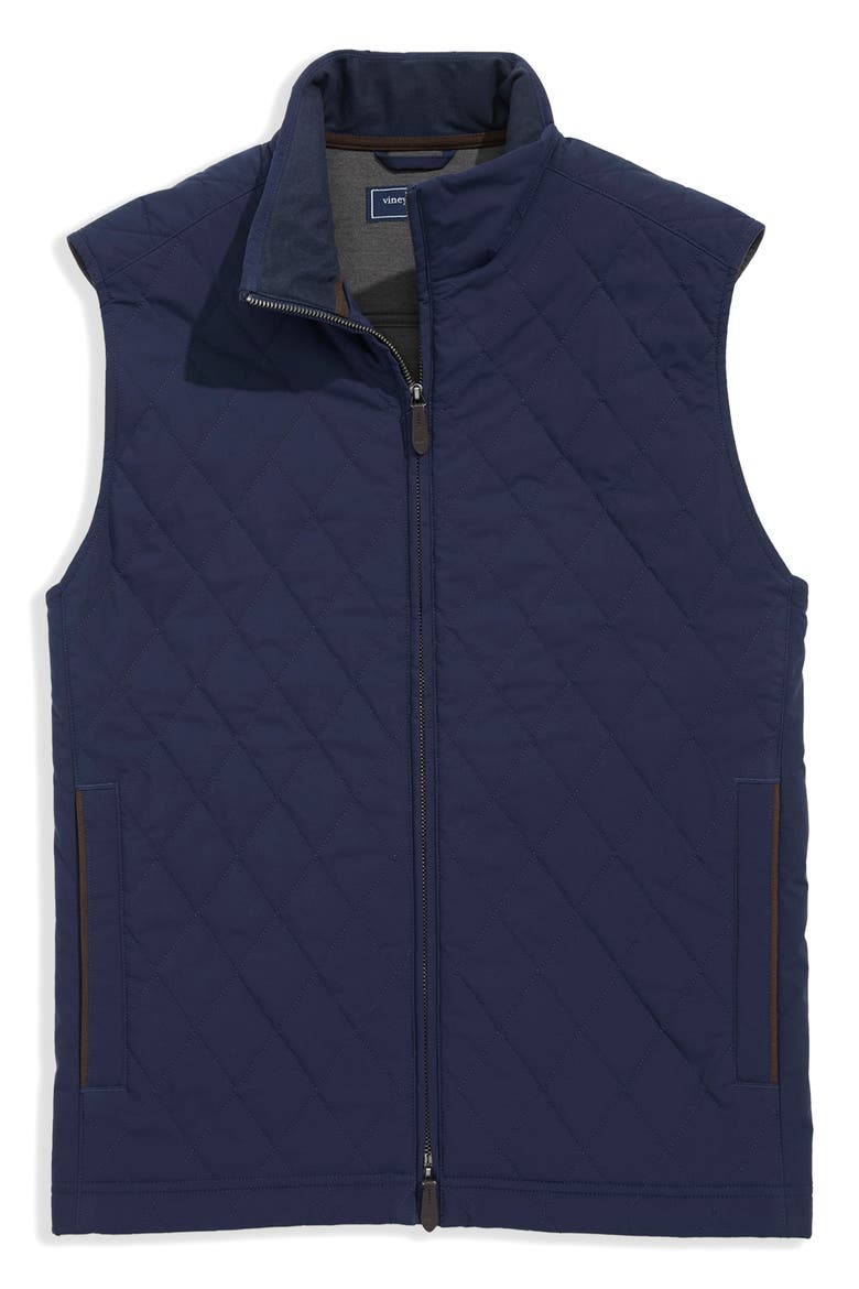 The Dorset Water Repellent Quilted Vest, Main, color, NAUTICAL NAVY