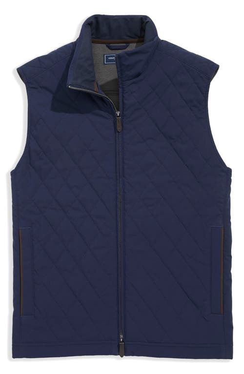 Vineyard Vines Dorset Quilted Stretch Wool Vest In Blue
