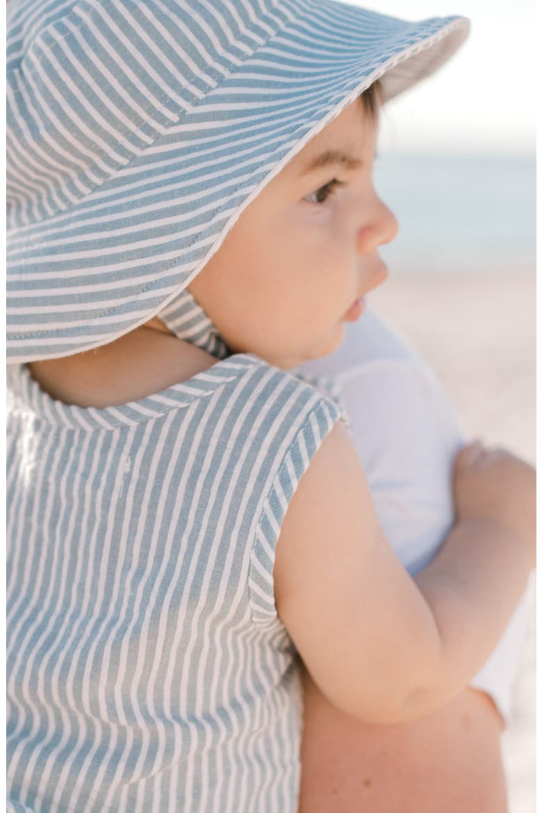 Seersucker Bucket Hat, Alternate, color, MARINE BLUE