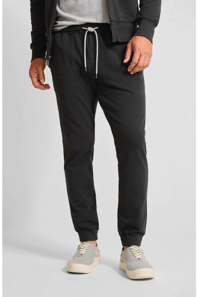 Ben & Terry Stretch Cotton French Terry Joggers, Main, color, COAL