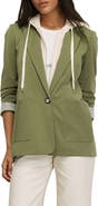 Veronica Beard McCallin Ruched Sleeve Cotton Blend Dickey Jacket