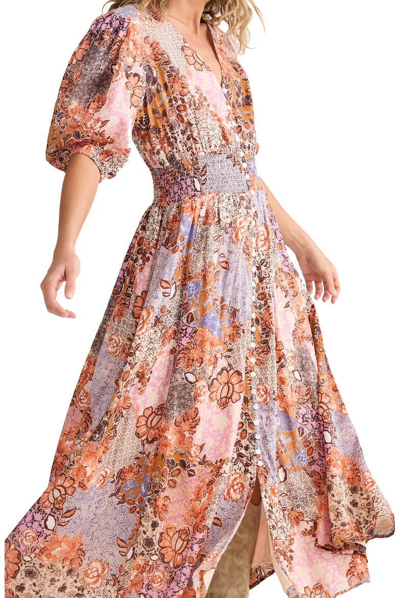 Halo Floral Patchwork Maxi Dress, Alternate, color, DREAM WEAVER
