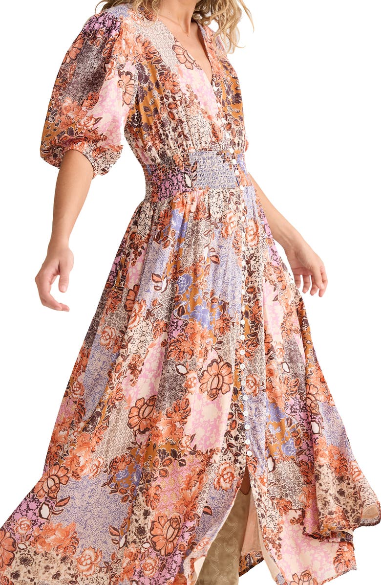 Talisman the Label Halo Floral Patchwork Maxi Dress, Alternate, color, Dream Weaver