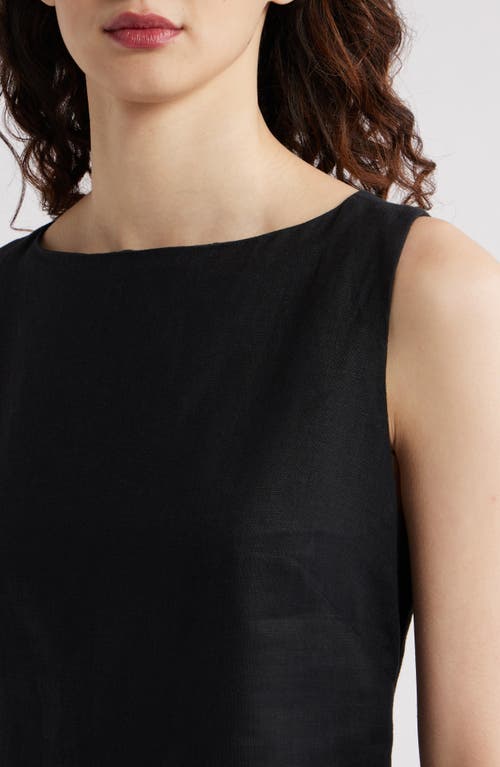 Faithfull The Brand Kelly Linen Minidress In Black