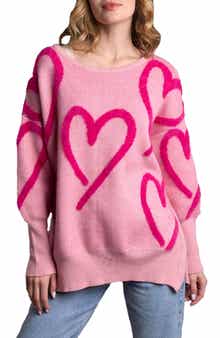 SAACHI Wispy Heart Tunic Sweater
