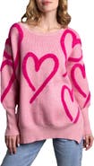 SAACHI Wispy Heart Tunic Sweater