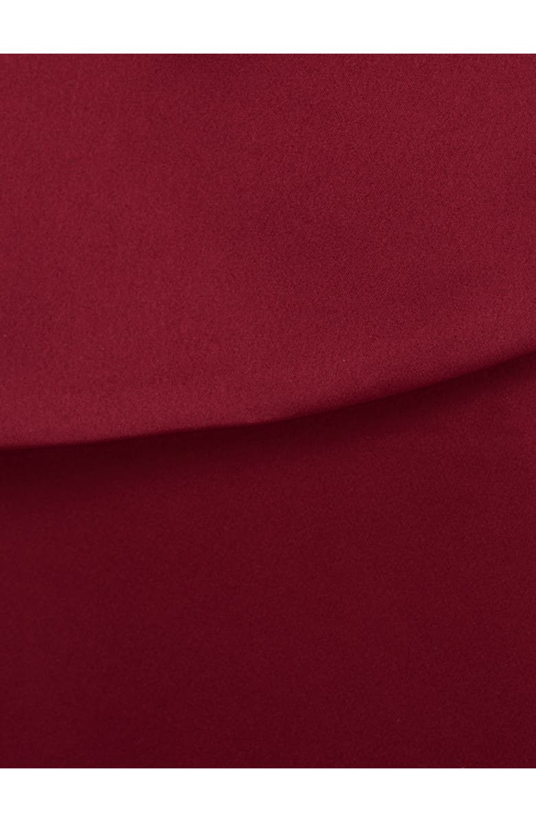 Adrianna Papell Popover Satin Crepe Gown, Alternate, color, Crimson Haze