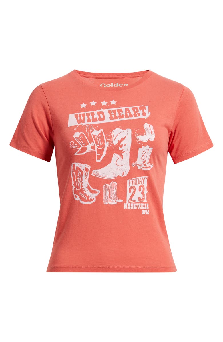 GOLDEN HOUR Wild Heart Cotton Graphic T-Shirt, Alternate, color, Cranberry