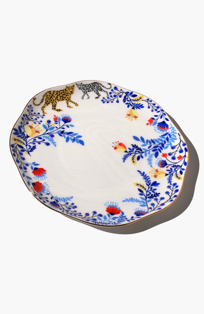 Jessie Zhao New York Amazon Rainforest Bone China Dinner Plate, Alternate, color, White