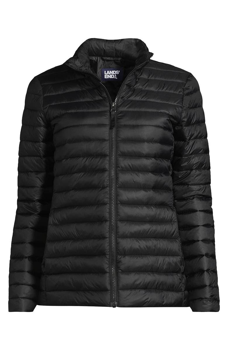 Lands' End School Uniform ' ThermoPlume Jacket, Alternate, color, Black