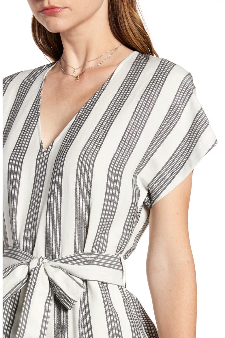 Angela Stripe Short Sleeve Jumpsuit, Alternate, color, CYPRESS STRIPE