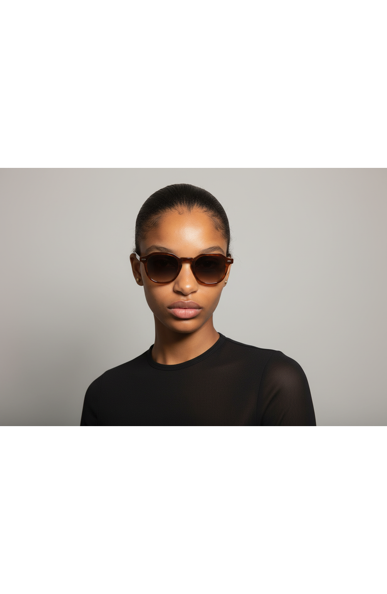 NCMPRBL Oakwood 46mm Geometric Eyeglasses, Alternate, color, Orange Sandalwood