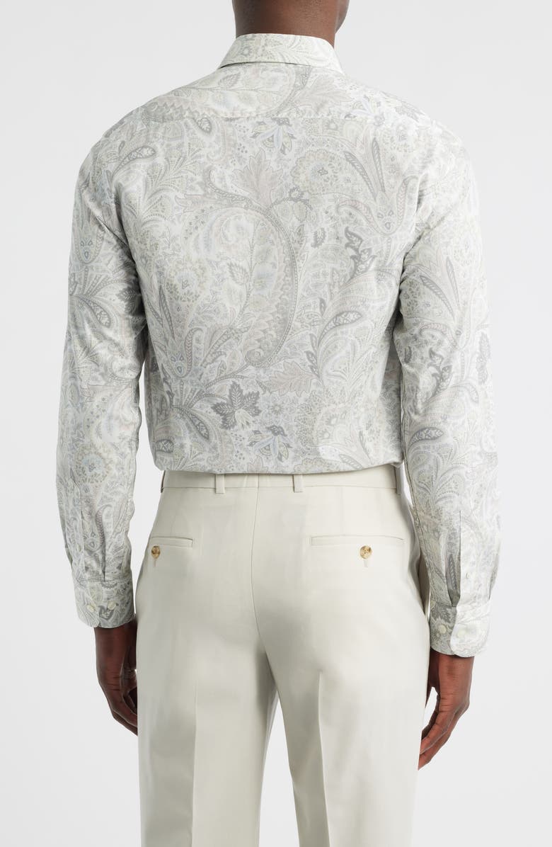 Etro Roma Stretch Cotton Dress Shirt, Alternate, color, Stampa F.do Bianco