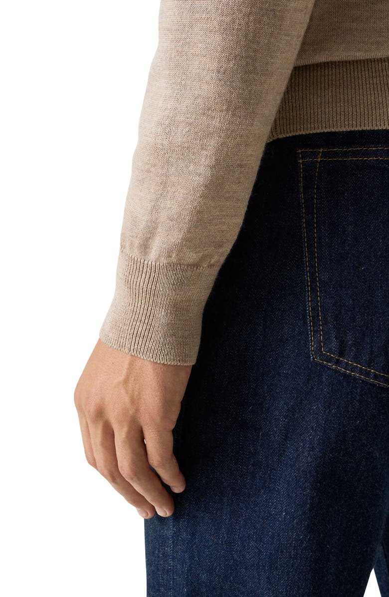 Eton Merino Wool Cardigan, Alternate, color, Light Beige