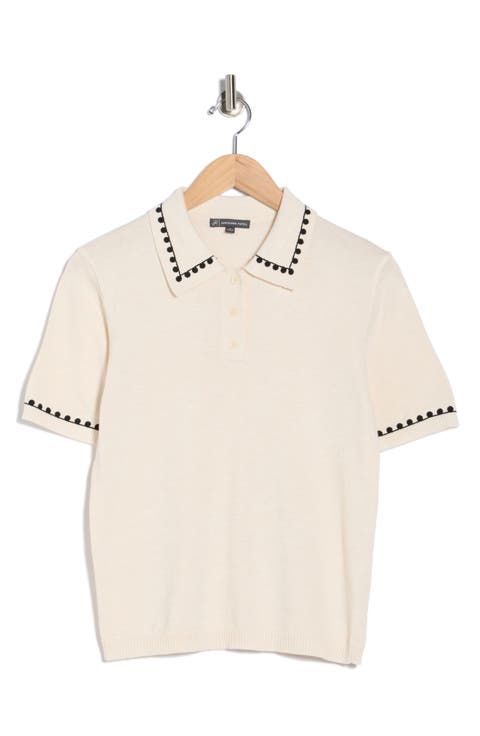 Collar Short Sleeve Sweater