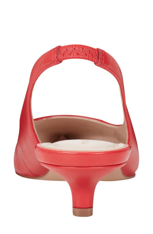 Marc Fisher Ltd Posey Kitten Heel Slingback Pump In Red