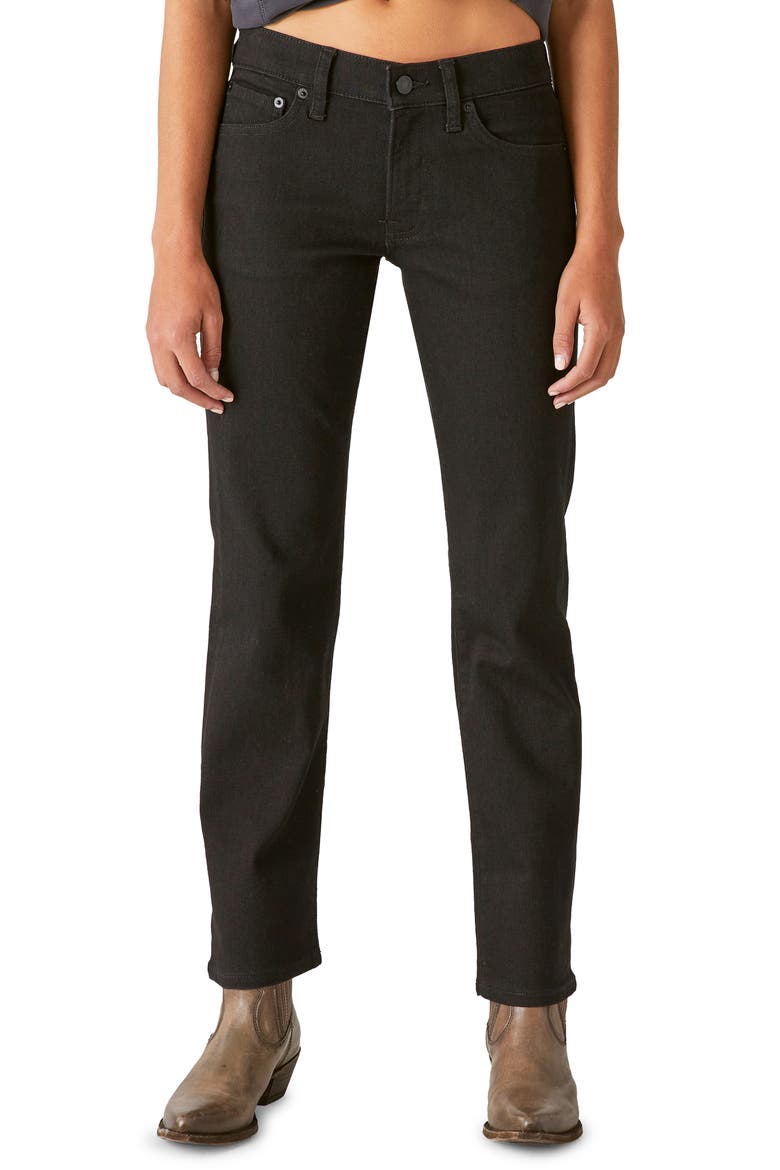 Sweet Straight Leg Jeans, Main, color, CLEAN BLACK